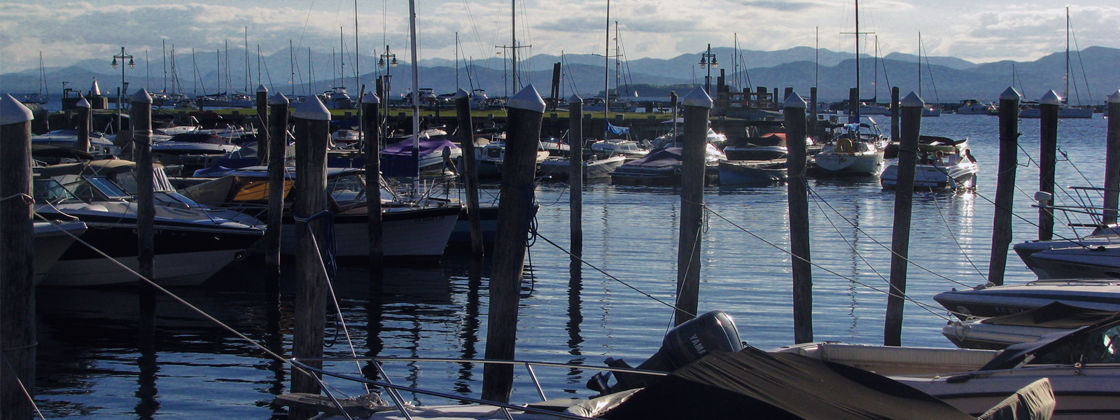 Boats docked at Waterfront Park