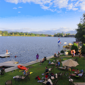 Image of People Gathering at Mirror Lake