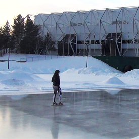 Image of Skater outside Olympic Center