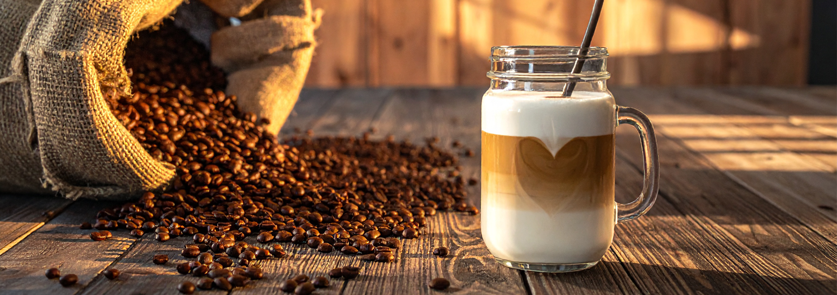 Coffee Beans With Burlap Bag Image