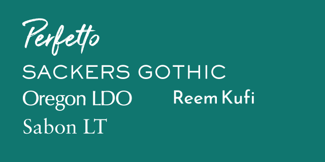 Typography used on 'Birch & Glen' Website