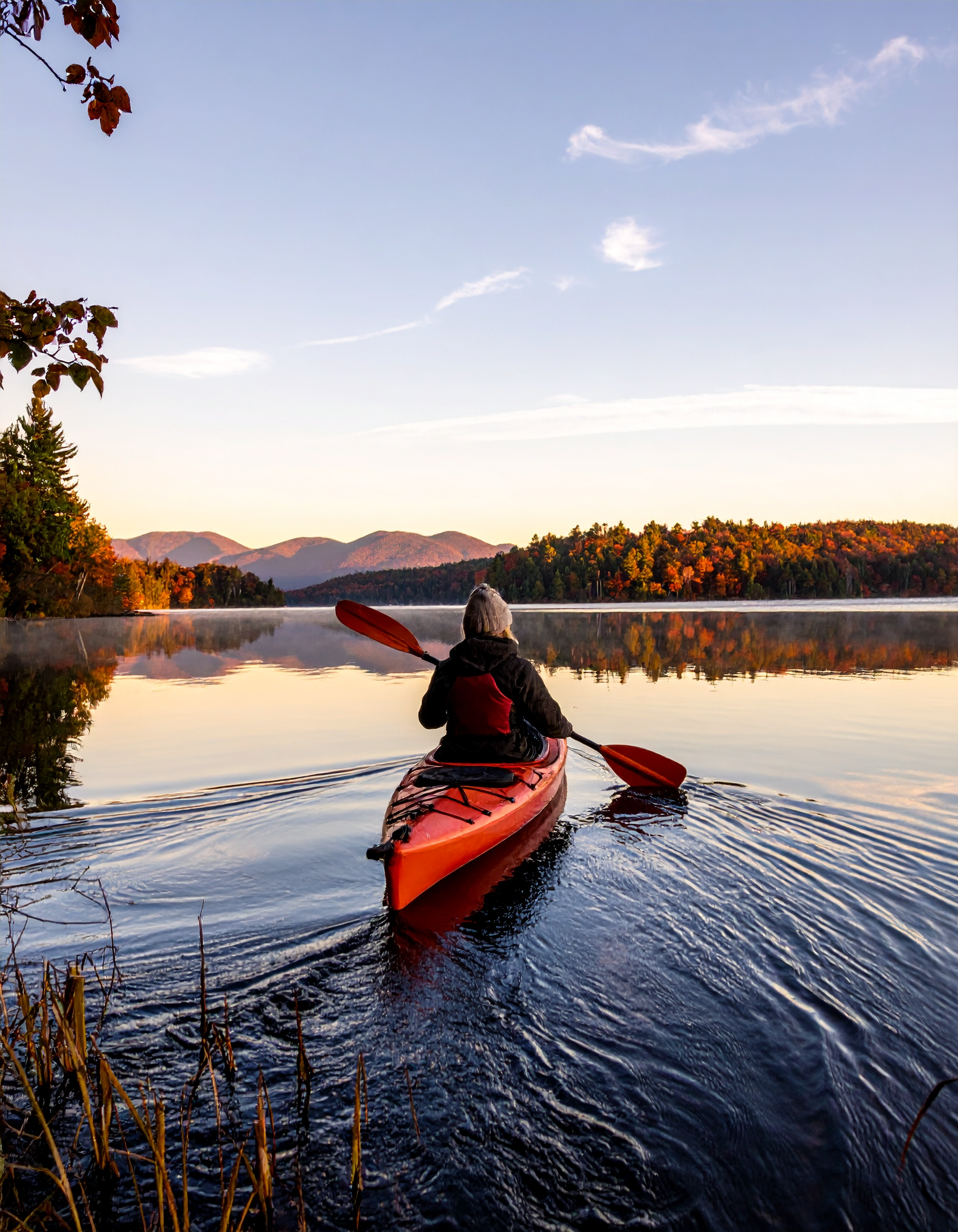AI generated image used in 'Brant Lake Paddle Tours' website