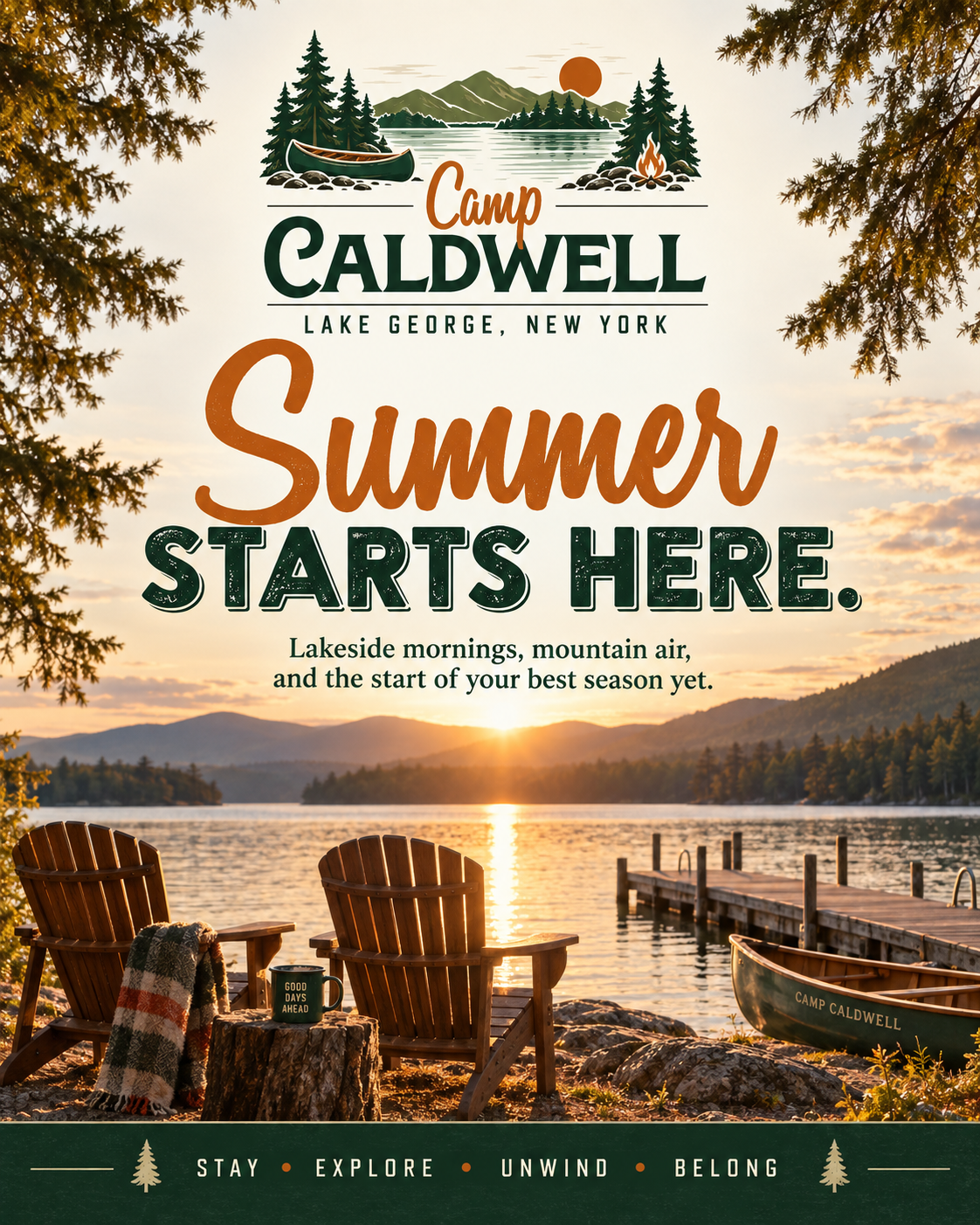 Social media graphic for 'Camp Caldwell'