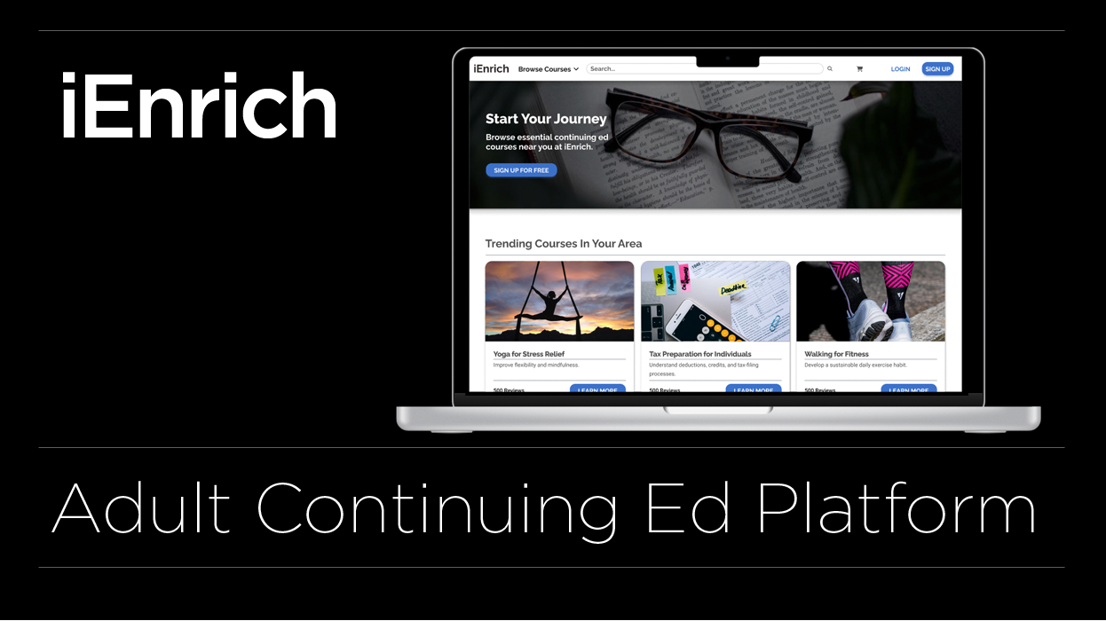 Image of 'iEnrich' Adult Continuing Education Prototype