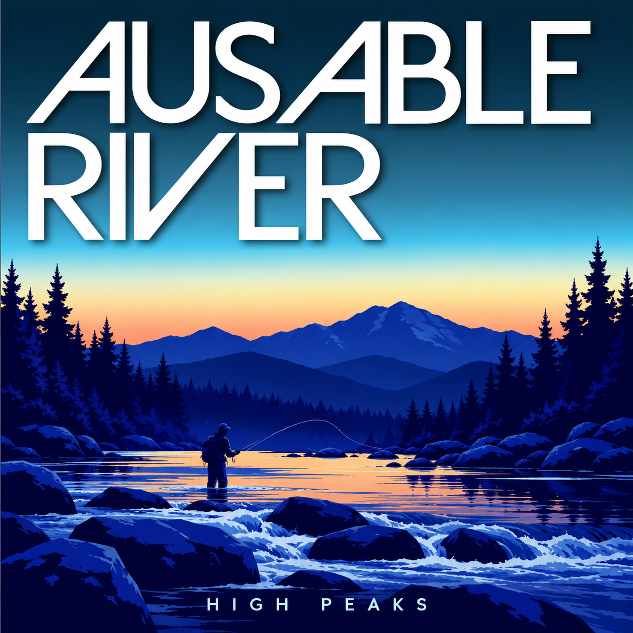 AI variation of Lake Placid vector graphic