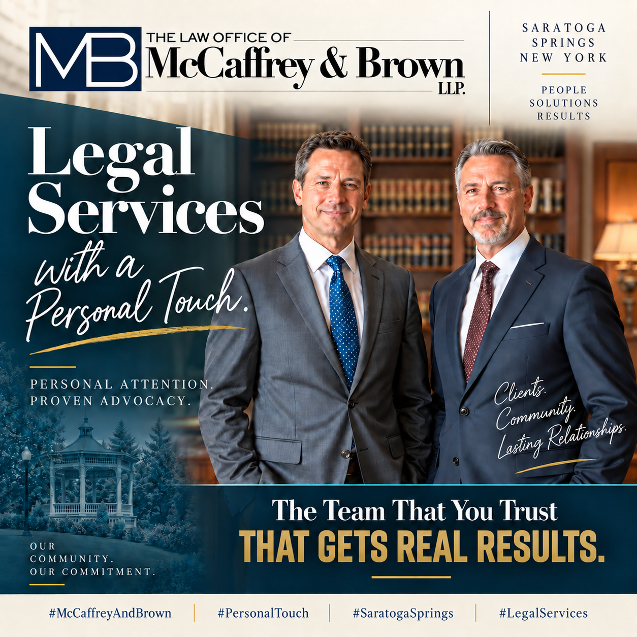 Social media graphic for 'McCaffrey & Brown'