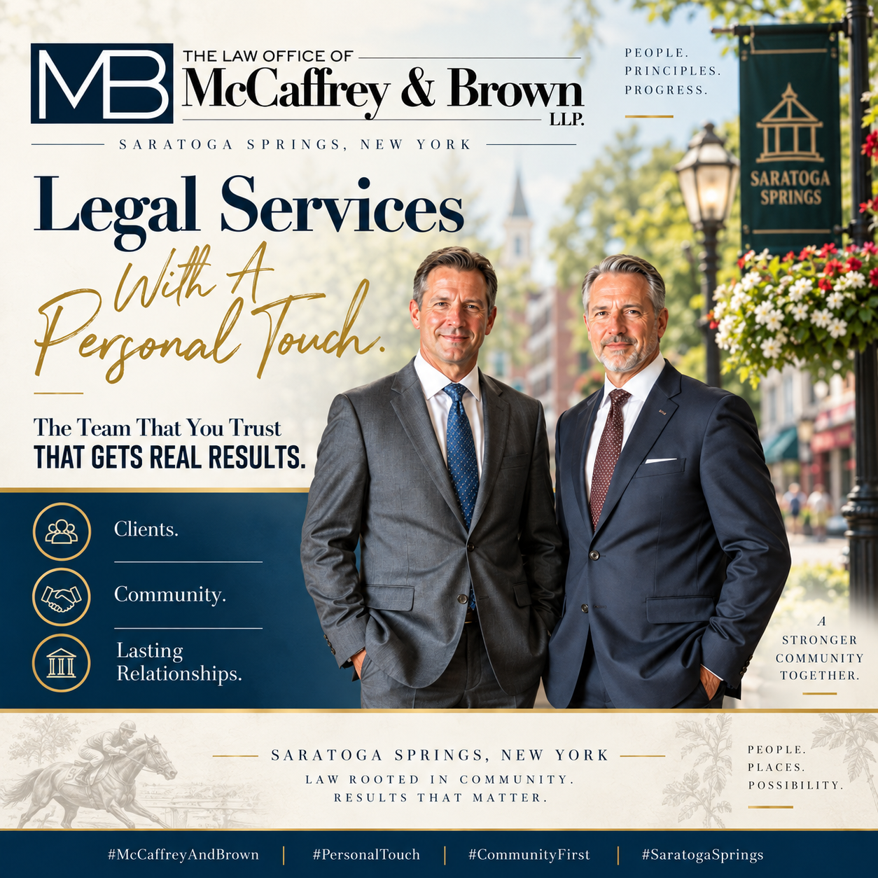 Social media graphic for 'McCaffrey & Brown'