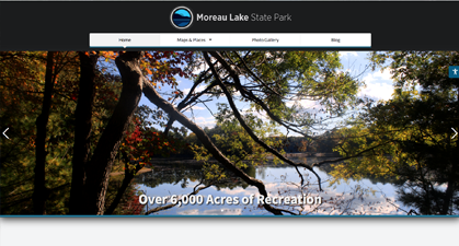 Thumbnail for Moreau Lake State Park Mockup Tourism Website