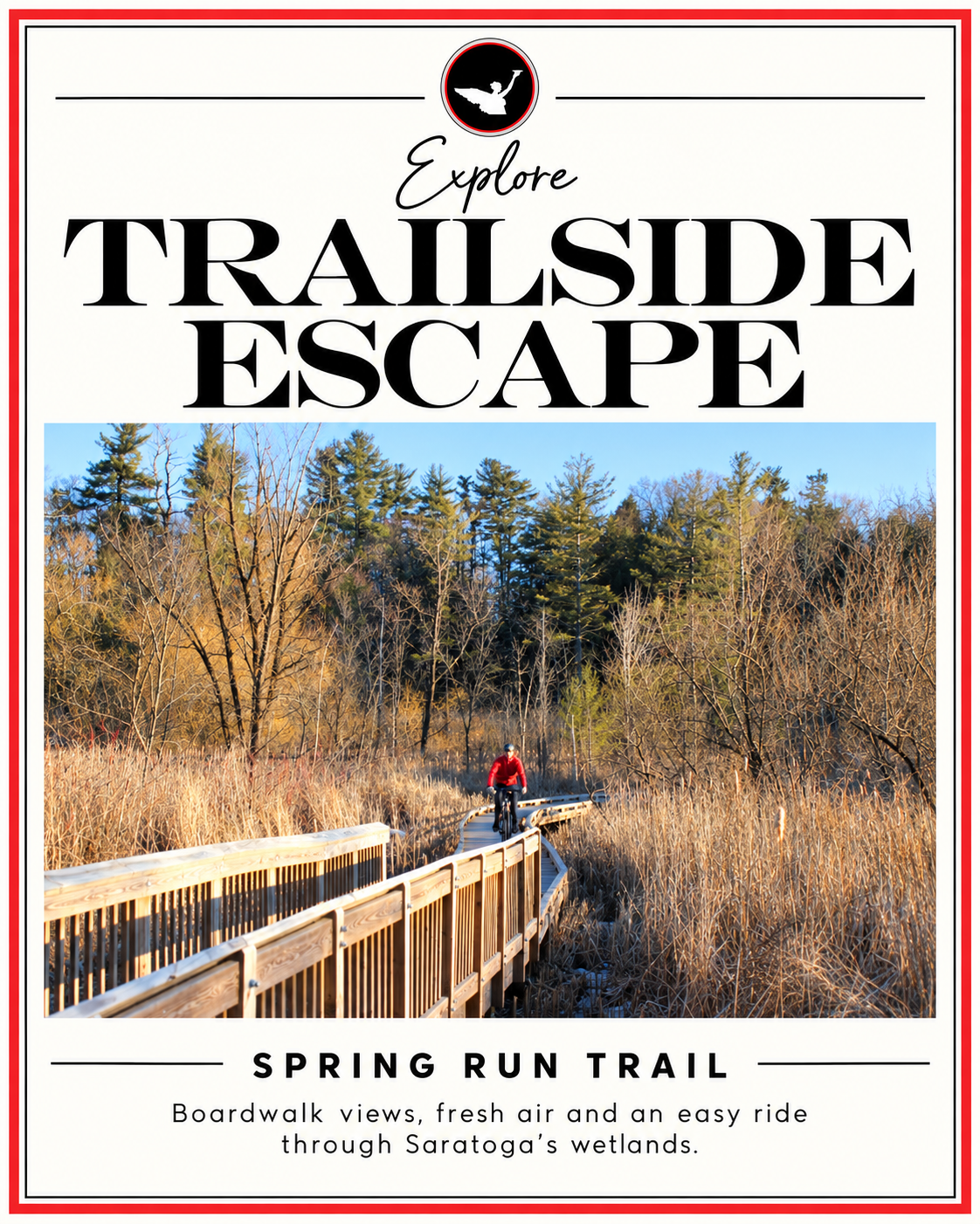 Social media graphic for Saratoga County Tourism Campaign