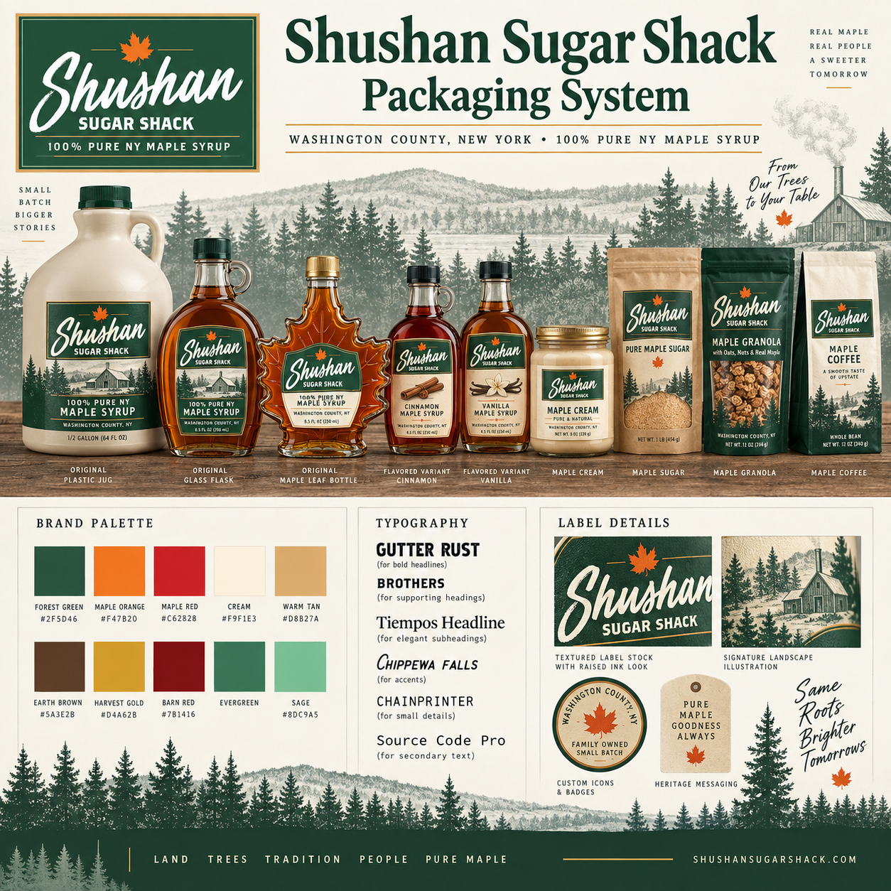 Packaging design for 'Shushan Sugar Shack'